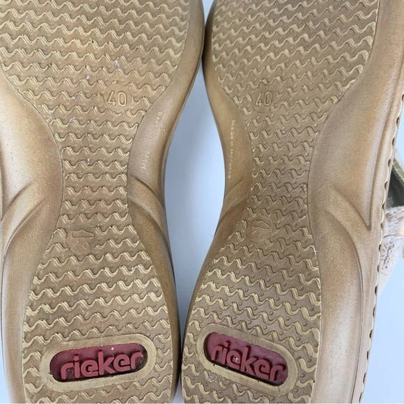 Rieker Regina Slip On Beaded Rose Boho Slide Sandals Comfort 40 - Picture 11 of 11
